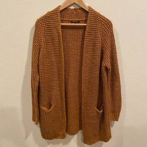 Pink Clover Orange Long Knit Cardigan Womens Small